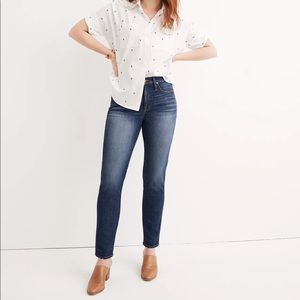 Madewell Slim Straight Jeans in William Wash, Size 25, 9-1/2” Rise